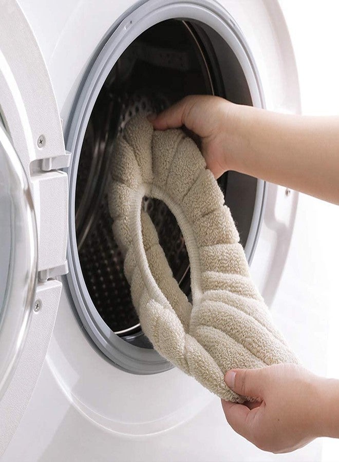 SEMNOX CREATION Washable Soft Warmer Toilet Seat Cover Toilet Seat Cushion Mat Toilet Seat Lid Cover Pads Stretchable Fibers Easy Installation Toilet Seat Covers - Image 4